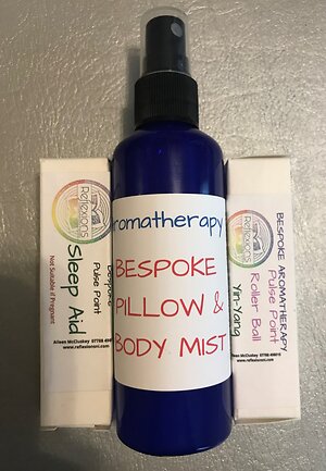 Bespoke Aromatherapy Products. pillow